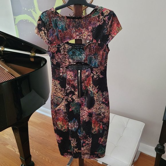 SOLD - Nicole Miller Abstract Print Dress US 8 - Picture 7 of 11